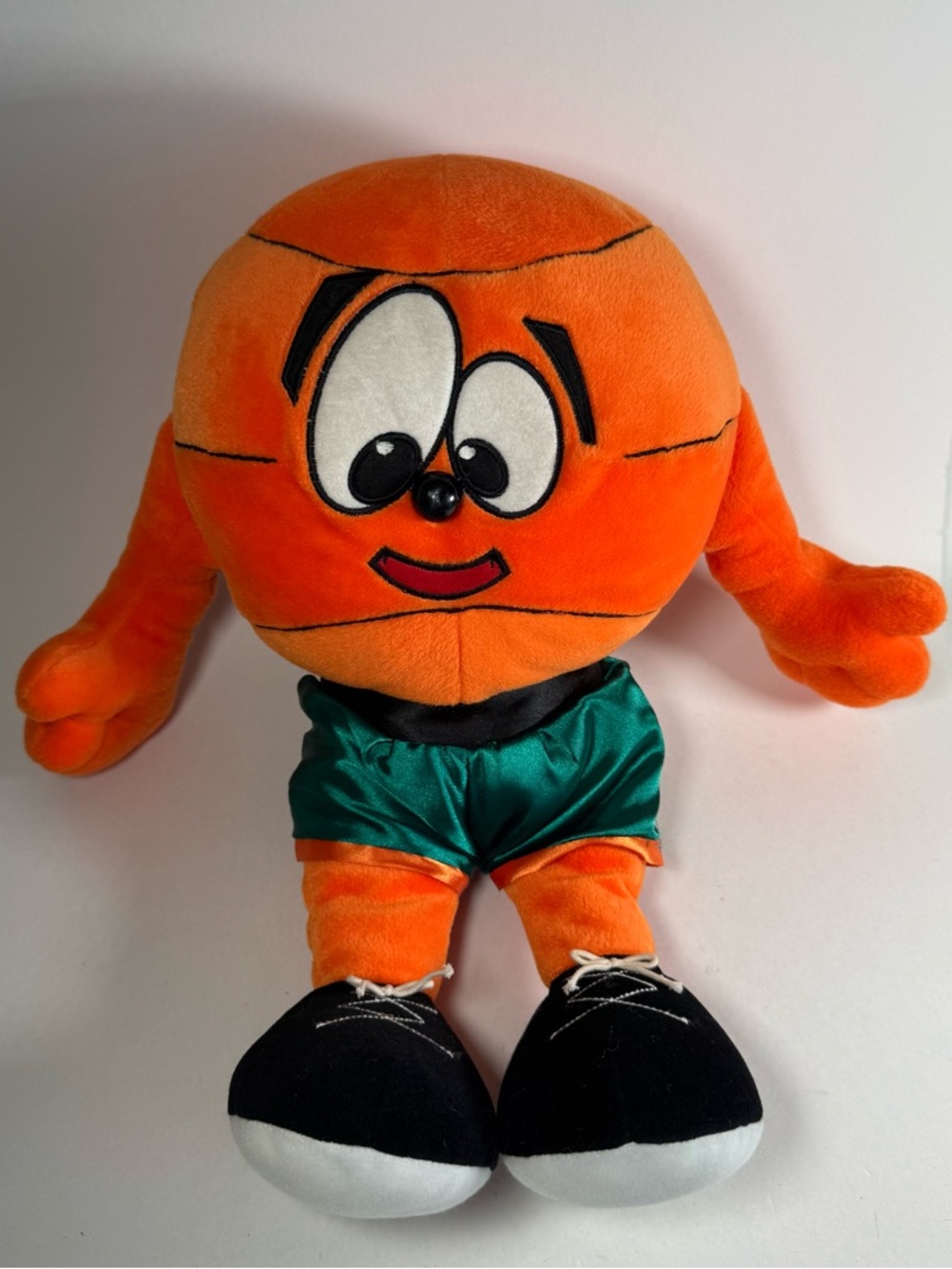 Kentex International Vintage Plush 15" Basketball Orange Green Shorts Face Shoes